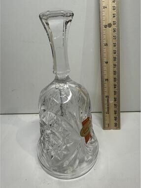 Anna Hutte Bleikristall 24% Lead Crystal Bell Germany 7.5" Hand Cut